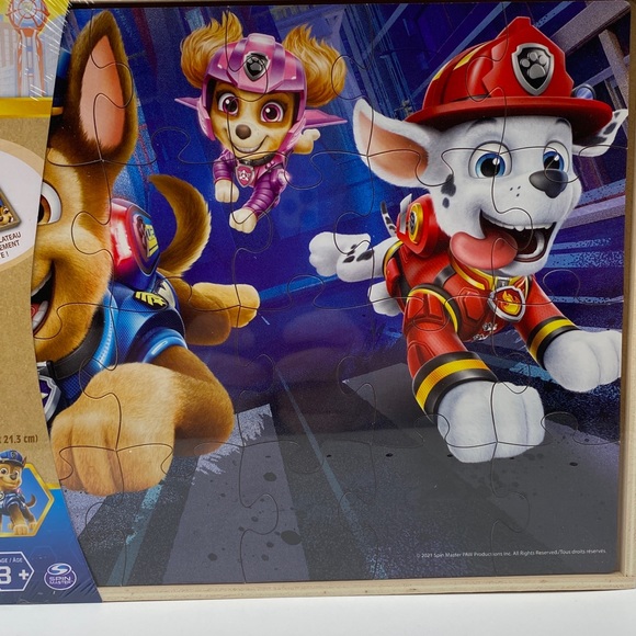 Paw Patrol The Movie - Set of 5 Wood Puzzles with Storage Box for Kids - Picture 5 of 12